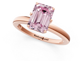 Rose gold Fancy Pink Emerald  Solitaire Diamond Ring with Six-Prong Setting on a Classic Band_4