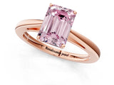 Rose gold Fancy Pink Emerald  Solitaire Diamond Ring with Split Shank and Four-Prong Setting_13