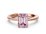Rose gold Fancy Pink Emerald  Solitaire Diamond Ring with Split Shank and Four-Prong Setting_20