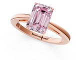 Rose gold Fancy Pink Emerald  Solitaire Diamond Ring with Split Shank and Four-Prong Setting_21