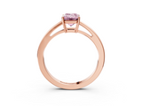 Rose gold Fancy Pink Emerald  Solitaire Diamond Ring with Split Shank and Four-Prong Setting_23
