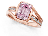 Rose gold Fancy Pink Emerald  Solitaire Diamond Ring with Split Shank and Prong Setting_42