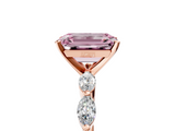 Rose gold Fancy Pink Emerald  Solitaire Marquise Side Stone Prong Setting Ring_49