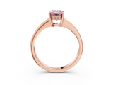 Rose gold Fancy Pink Emerald  Solitaire Pavé Band Prong Setting Ring_22