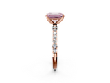 Rose gold Fancy Pink Emerald  Solitaire Pavé Diamond Engagement Ring with Four-Prong Setting_27