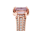 Rose gold Fancy Pink Emerald  Solitaire Pave Split Shank Ring with Four-Prong Setting_92