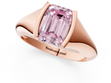 Rose gold Fancy Pink Emerald  Solitaire Tension Set Diamond Ring_21