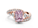 Rose gold Fancy Pink Emerald  Solitaire with Pavé Twist Band and Four-Prong Setting_40