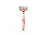 Rose gold Fancy Pink Emerald  and Emerald Cut Toi Moi Ring with Prong Setting_47