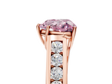 Rose gold Fancy Pink Heart  Brilliant Channel-Set Solitaire Ring with Four-Prong Setting_26