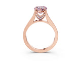 Rose gold Fancy Pink Heart  Brilliant Cut Diamond Engagement Ring with Pavé Band and Four-Prong Setting_51