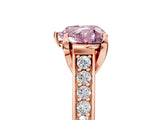 Rose gold Fancy Pink Heart  Brilliant Cut Diamond Engagement Ring with Pavé Band and Four-Prong Setting_53