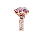 Rose gold Fancy Pink Heart  Brilliant Pavé Band Solitaire with Four-Prong Setting_46