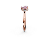 Rose gold Fancy Pink Heart  Brilliant Solitaire Engagement Ring with Six-Prong Setting and Classic Band_22