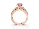 Rose gold Fancy Pink Heart  Brilliant Solitaire with Side Stones on a Pave Band and Four-Prong Setting_27