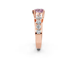 Rose gold Fancy Pink Heart  Brilliant Solitaire with Side Stones on a Pave Band and Four-Prong Setting_39