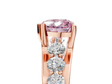 Rose gold Fancy Pink Heart  Brilliant Solitaire with Side Stones on a Pave Band and Four-Prong Setting_42