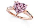 Rose gold Fancy Pink Heart  Cut Channel Set Solitaire Engagement Ring with Four-Prong Setting_170