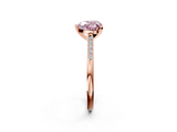 Rose gold Fancy Pink Heart  Cut Channel Set Solitaire Engagement Ring with Four-Prong Setting_171