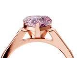 Rose gold Fancy Pink Heart  Cut Channel Set Solitaire Engagement Ring with Four-Prong Setting_173