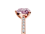 Rose gold Fancy Pink Heart  Cut Channel Set Solitaire Engagement Ring with Four-Prong Setting_174