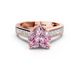 Rose gold Fancy Pink Heart  Cut Channel Set Solitaire Engagement Ring with Prong Setting_20