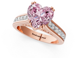 Rose gold Fancy Pink Heart  Cut Channel Set Solitaire Engagement Ring with Prong Setting_21
