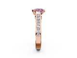 Rose gold Fancy Pink Heart  Cut Channel Set Solitaire Engagement Ring with Prong Setting_22