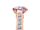 Rose gold Fancy Pink Heart  Cut Channel Set Solitaire Engagement Ring with Prong Setting_25