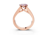 Rose gold Fancy Pink Heart Cut Cut Channel Set Solitaire Ring with Four-Prong Setting_3