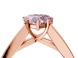 Rose gold Fancy Pink Heart Cut Cut Channel Set Solitaire Ring with Four-Prong Setting_4