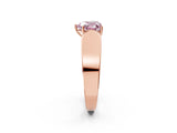 Rose gold Fancy Pink Heart Cut Cut Diamond Channel Set Solitaire Ring with Four-Prong Setting_2