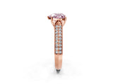Rose gold Fancy Pink Heart Cut Cut Pave Split Shank Engagement Ring with Four-Prong Setting_2