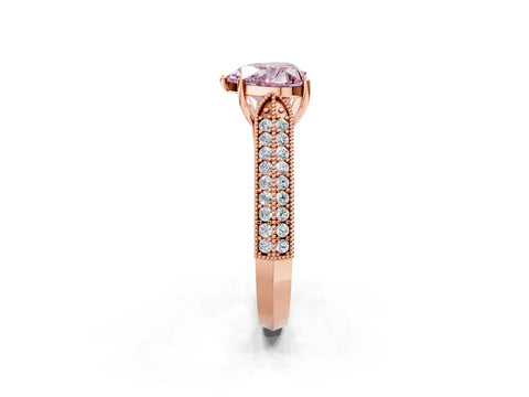 Rose gold Fancy Pink Heart Cut Cut Pave Split Shank Engagement Ring with Four-Prong Setting_2