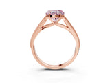 Rose gold Fancy Pink Heart Cut Cut Pave Split Shank Engagement Ring with Four-Prong Setting_3