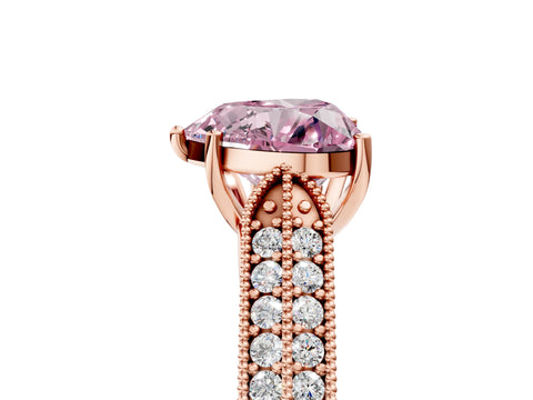 Rose gold Fancy Pink Heart Cut Cut Pave Split Shank Engagement Ring with Four-Prong Setting_5