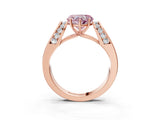 Rose gold Fancy Pink Heart Cut Diamond Channel Set Solitaire Ring with Four-Prong Setting_15