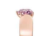 Rose gold Fancy Pink Heart Cut Diamond Channel Set Solitaire Ring with Four-Prong Setting_17