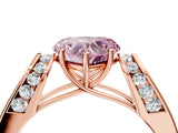 Rose gold Fancy Pink Heart Cut Diamond Channel Set Solitaire Ring with Four-Prong Setting_28