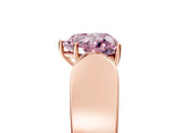 Rose gold Fancy Pink Heart Cut Diamond Channel Set Solitaire Ring with Four-Prong Setting_29