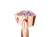 Rose gold Fancy Pink Heart  Cut Diamond Halo Engagement Ring with Split Shank and Four-Prong Setting_95