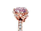 Rose gold Fancy Pink Heart Cut Diamond Halo Pave Band with Four-Prong Setting_8