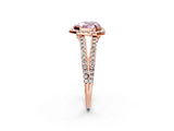 Rose gold Fancy Pink Heart Cut Diamond Halo Split Shank Engagement Ring_41