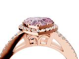 Rose gold Fancy Pink Heart Cut Diamond Halo Split Shank Engagement Ring_43