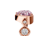 Rose gold Fancy Pink Heart  Cut Diamond Milgrain Marquise Band with Prong Setting_8