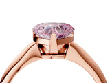 Rose gold Fancy Pink Heart Cut Diamond Solitaire Engagement Ring with Classic Band and Four-Prong Setting_28
