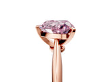 Rose gold Fancy Pink Heart Cut Diamond Solitaire Engagement Ring with Classic Band and Four-Prong Setting_29