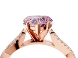 Rose gold Fancy Pink Heart Cut Diamond Solitaire Engagement Ring with Twisted Pavé Band and Four-Prong Setting_41