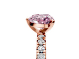 Rose gold Fancy Pink Heart Cut Diamond Solitaire Pavé Engagement Ring with Round Band and Prong Setting_54