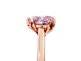 Rose gold Fancy Pink Heart Cut Diamond Solitaire Ring with Flower Prong Setting and Classic Band_41